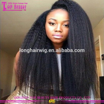 Qingdao 2015 wholesale cheap yaki wig for black women 100% unprocessed italian human hair yaki wigs